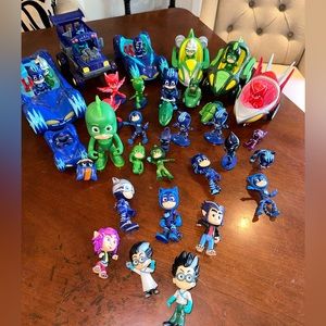 39 Pc Pj Masks Toys Catboy Car, Gekko, Owlette, Romeo, Night Ninja And Much More